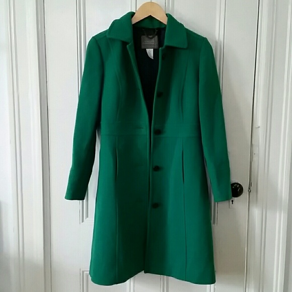 j crew lady day coat green